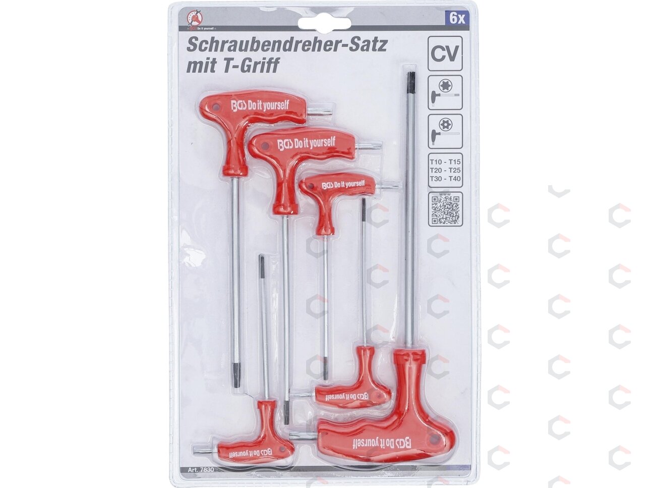 T-rankenėlių atsuktuvų rinkinys | T-Star su sylėmis (Torx) | T10-T40 | 6 vnt. (7830) 2 T-rankenėlių atsuktuvų rinkinys | T-Star su sylėmis (Torx) | T10-T40 | 6 vnt. (7830) 2