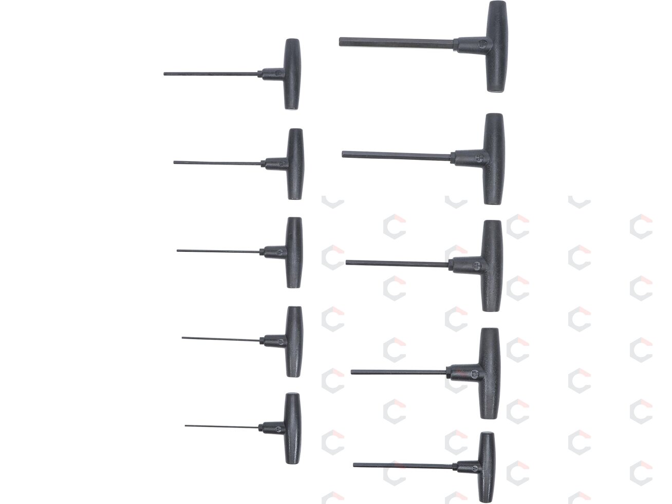 T-rankenėlių atsuktuvų rinkinys | Hex šešiakampis Hex 2-10 mm | 10 vnt. (791) 2