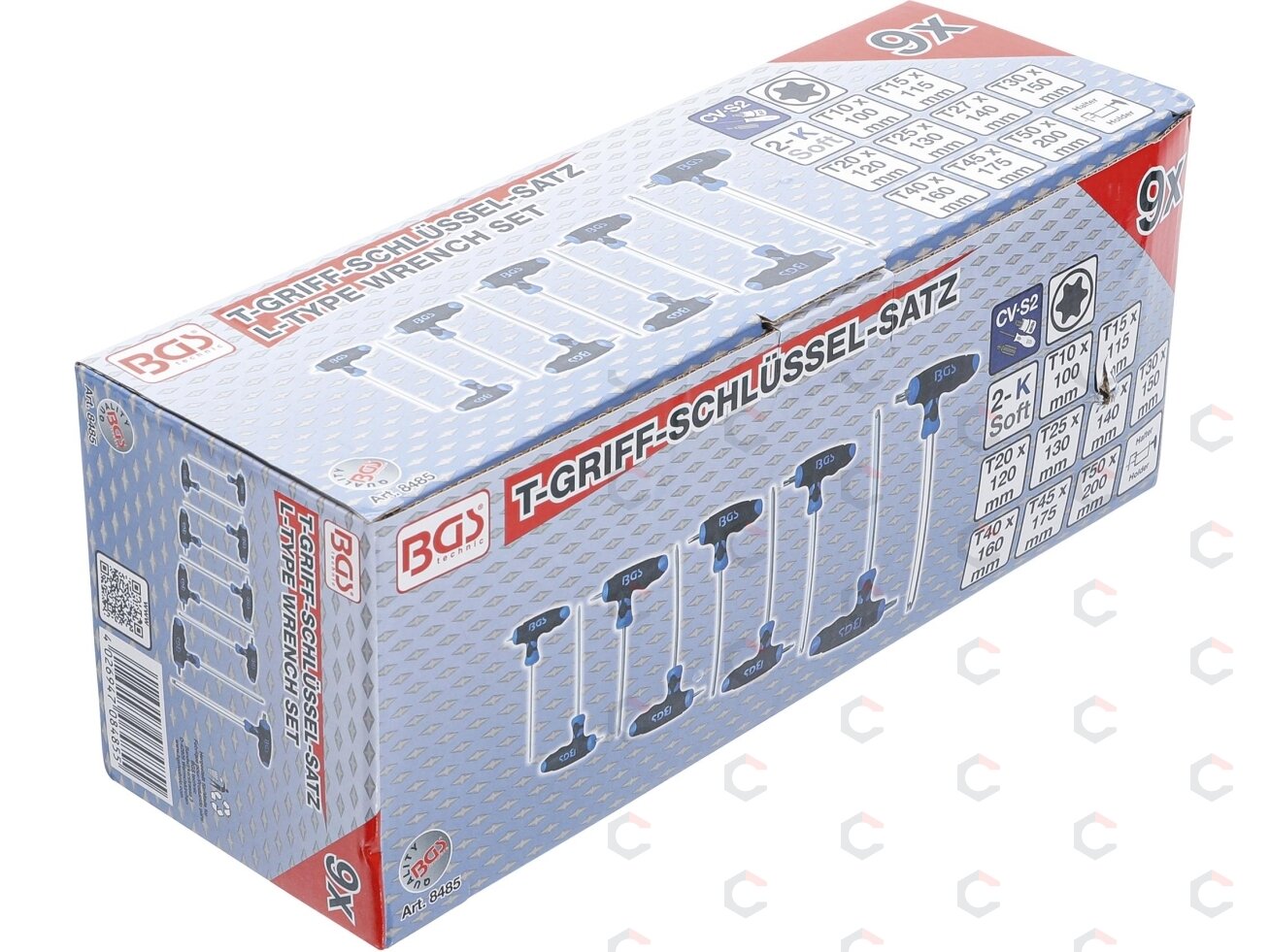 T rankenos veržliarakčių rinkinys | T-Star (Torx) T10 - T50 | 9 vnt. (8485) 3 T rankenos veržliarakčių rinkinys | T-Star (Torx) T10 - T50 | 9 vnt. (8485) 3