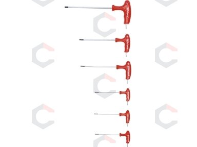 T-rankenėlių atsuktuvų rinkinys | T-Star su sylėmis (Torx) | T10-T40 | 6 vnt. (7830) T-rankenėlių atsuktuvų rinkinys | T-Star su sylėmis (Torx) | T10-T40 | 6 vnt. (7830)