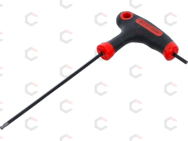 T-rankenėlė atsuktuvas | Hex šešiakampis / Hex šešiakampis su šarnyru | 2,5 mm (7882-2.5)