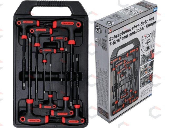 T-rankenėlių atsuktuvų rinkinys | T-Star su skyle (Torx) | T10-T50 | 9 vnt. (7880) T-rankenėlių atsuktuvų rinkinys | T-Star su skyle (Torx) | T10-T50 | 9 vnt. (7880)