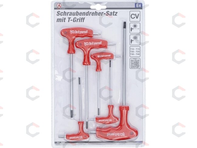 T-rankenėlių atsuktuvų rinkinys | T-Star su sylėmis (Torx) | T10-T40 | 6 vnt. (7830) 2 T-rankenėlių atsuktuvų rinkinys | T-Star su sylėmis (Torx) | T10-T40 | 6 vnt. (7830) 2