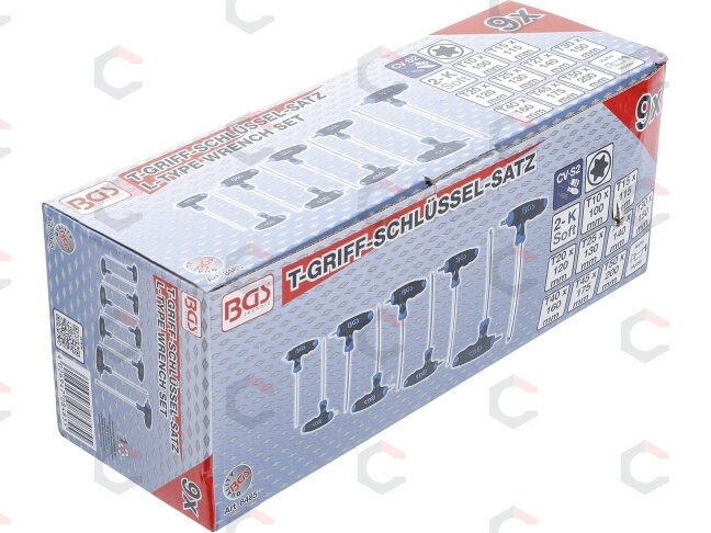 T rankenos veržliarakčių rinkinys | T-Star (Torx) T10 - T50 | 9 vnt. (8485) 3 T rankenos veržliarakčių rinkinys | T-Star (Torx) T10 - T50 | 9 vnt. (8485) 3