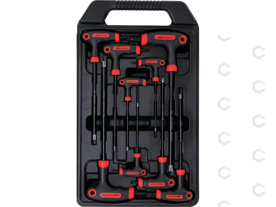 T-rankenėlių atsuktuvų rinkinys | T-Star su skyle (Torx) | T10-T50 | 9 vnt. (7880) 1 T-rankenėlių atsuktuvų rinkinys | T-Star su skyle (Torx) | T10-T50 | 9 vnt. (7880) 1