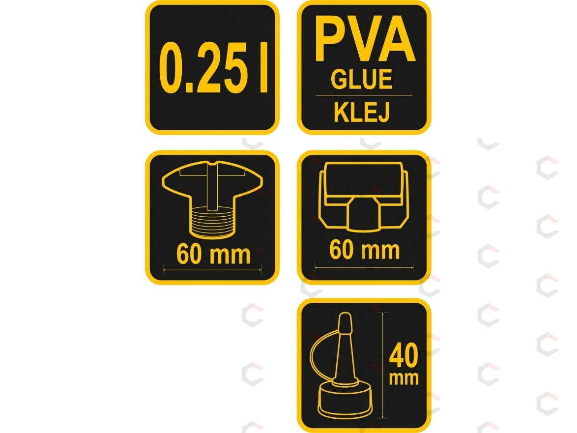 Talpa klijams su voleliu ir antgaliais tiksliam užtepimui | 250 ml (78027) 5 Talpa klijams su voleliu ir antgaliais tiksliam užtepimui | 250 ml (78027) 5