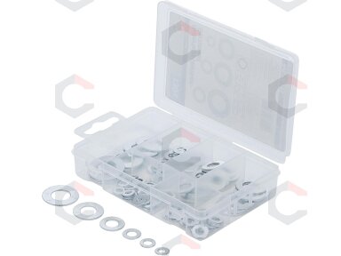 Tarpinių asortimentas | Ø 4 - 12 mm (vidinis skersmuo) | 130 vnt. (88133) Tarpinių asortimentas | Ø 4 - 12 mm (vidinis skersmuo) | 130 vnt. (88133)