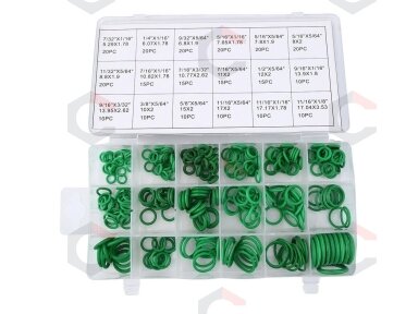 Tarpinių / manžetų rinkinys | NBR | 3-22 mm Ø | 270 vnt. (SK01101) Tarpinių / manžetų rinkinys | NBR | 3-22 mm Ø | 270 vnt. (SK01101)