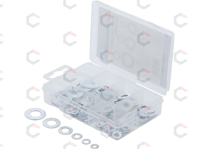 Tarpinių asortimentas | Ø 4 - 12 mm (vidinis skersmuo) | 130 vnt. (88133) 1 Tarpinių asortimentas | Ø 4 - 12 mm (vidinis skersmuo) | 130 vnt. (88133) 1