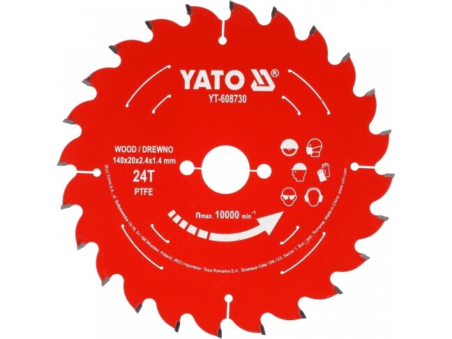 Pjovimo diskas medienai YATO TCT | PTFE | 165 × 20 mm | 48 dantys (YT-608733) 1