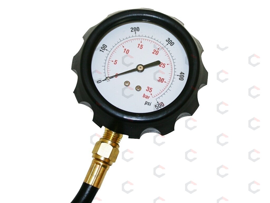 Tepalo slėgio matuoklis su antgaliais | 0–35 bar (0–500 PSI) | ilga žarna (57675V) 6 Tepalo slėgio matuoklis su antgaliais | 0–35 bar (0–500 PSI) | ilga žarna (57675V) 6
