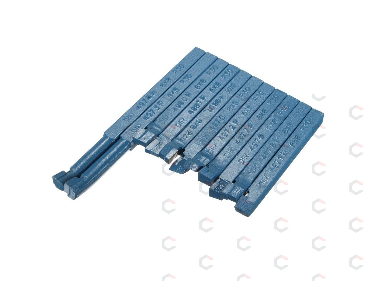 Tekinimo peilių rinkinys | 10x10 mm | 11 vnt. (9925V) 1 Tekinimo peilių rinkinys | 10x10 mm | 11 vnt. (9925V) 1