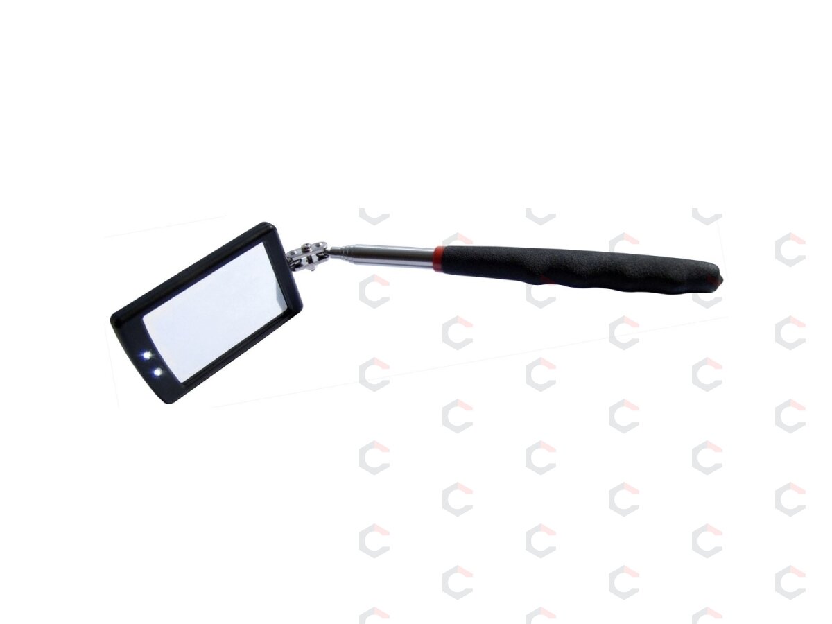 Teleskopinis kvadratinis veidrodis | 285 - 870 mm | su 2 Led (9302V)