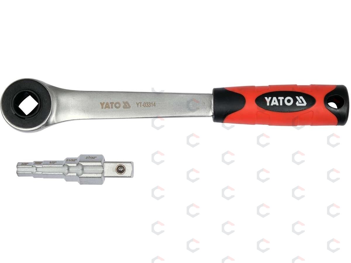 Terkšlė kiauryminė su lygio adapteriu | vidinis kvadratas 12,5 mm (1/2") (YT-03314) 1 Terkšlė kiauryminė su lygio adapteriu | vidinis kvadratas 12,5 mm (1/2") (YT-03314) 1