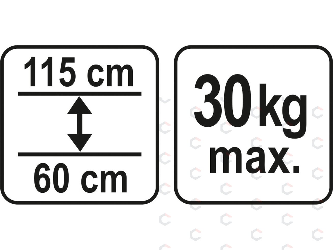 Teleskopinė atrama įtvaras | 60 -115 cm (YT-64551) 2 Teleskopinė atrama įtvaras | 60 -115 cm (YT-64551) 2
