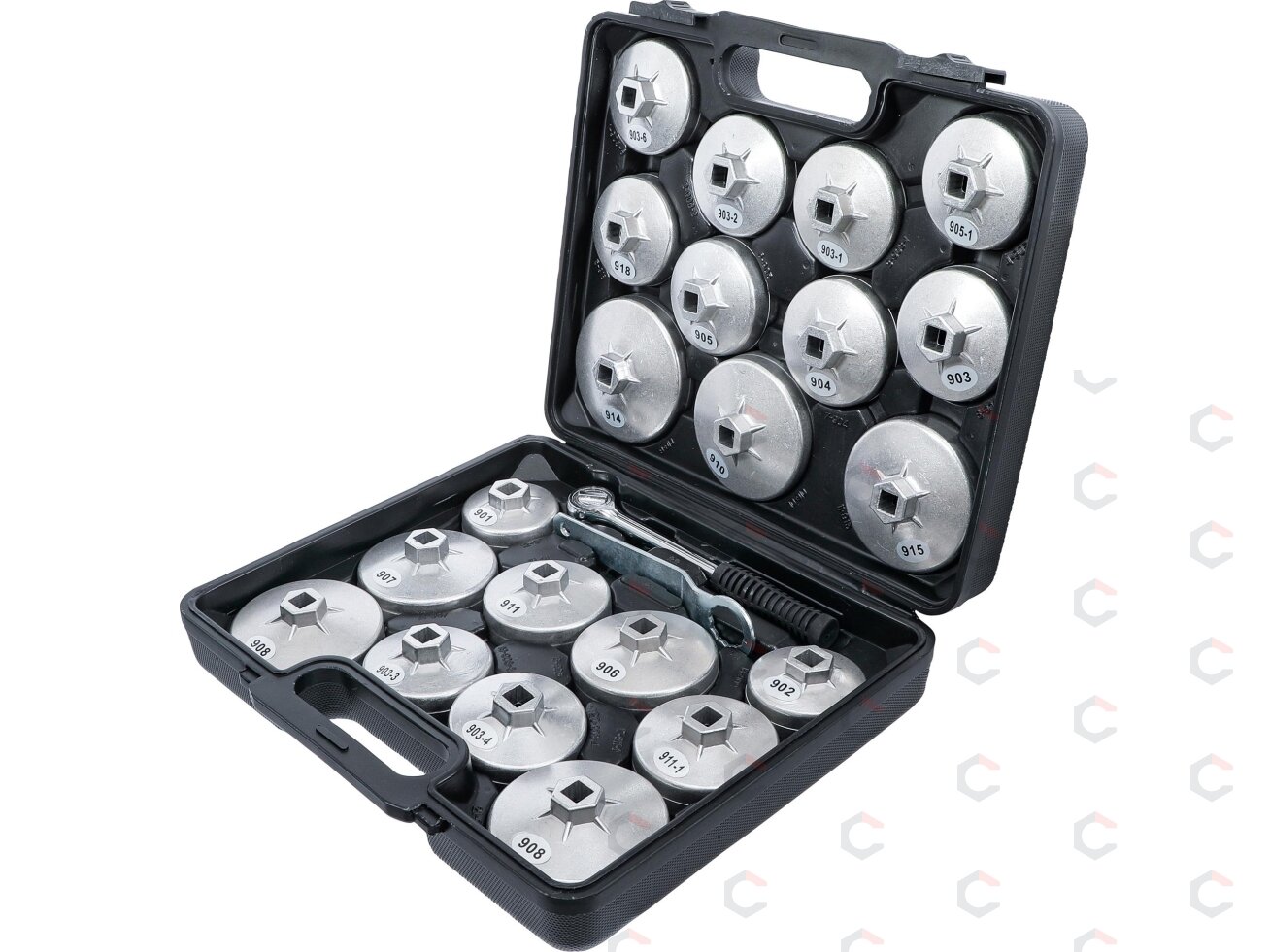 Tepalo filtro lėkštelių rinkinys | lietas aliuminis | 12,5 mm (1/2") | 23 vnt. (1035) 2 Tepalo filtro lėkštelių rinkinys | lietas aliuminis | 12,5 mm (1/2") | 23 vnt. (1035) 2