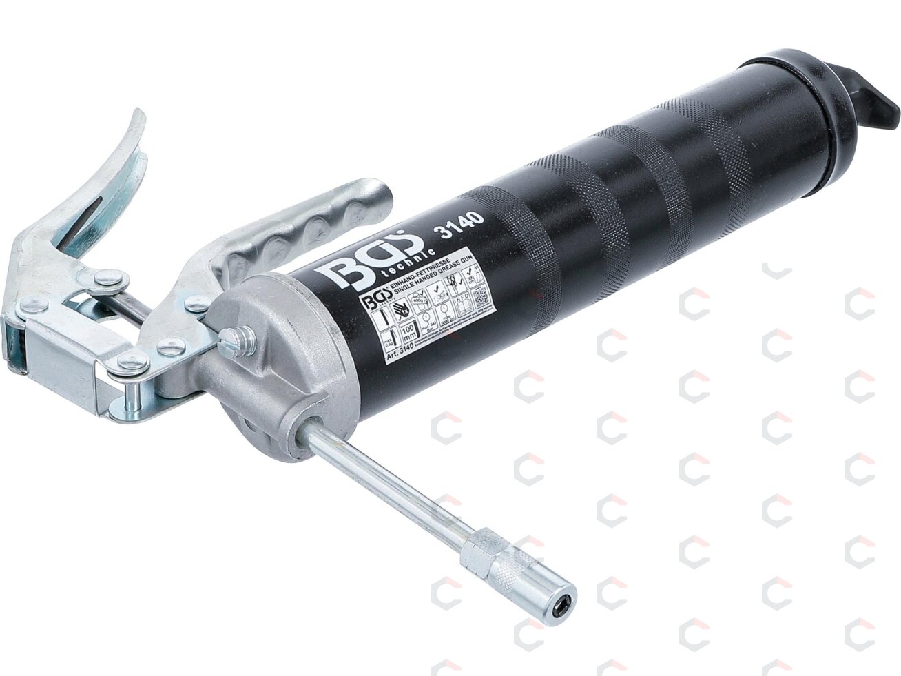 Tepimo pistoletas – kasetėms 220 mm / 400 g ir birioms – 500 cm³ (3140) Tepimo pistoletas – kasetėms 220 mm / 400 g ir birioms – 500 cm³ (3140)