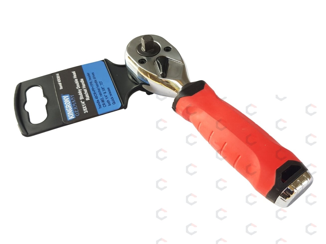 Terkšlė galvutėms dvipusė | smulkūs dantukai | 6.3 mm (1/4") / 10 mm (3/8") (KR3814) 2 Terkšlė galvutėms dvipusė | smulkūs dantukai | 6.3 mm (1/4") / 10 mm (3/8") (KR3814) 2
