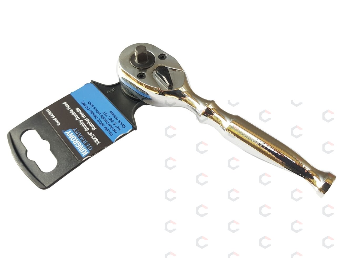 Terkšlė galvutėms dvipusė | smulkūs dantukai | poliruota | 6.3 mm (1/4") / 10 mm (3/8") (SA3814) 2 Terkšlė galvutėms dvipusė | smulkūs dantukai | poliruota | 6.3 mm (1/4") / 10 mm (3/8") (SA3814) 2