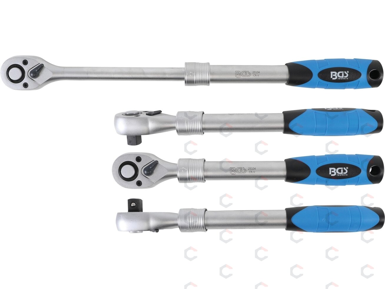 Terkšlė galvutėms ištraukiama | 12,5 mm (1/2") | 305 - 445 mm (25104) 1 Terkšlė galvutėms ištraukiama | 12,5 mm (1/2") | 305 - 445 mm (25104) 1