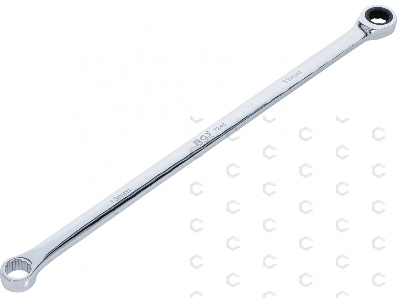 Terkšlinis žiedinis dvipusis veržliaraktis | ilgas tipas | 13 mm (7243) Terkšlinis žiedinis dvipusis veržliaraktis | ilgas tipas | 13 mm (7243)