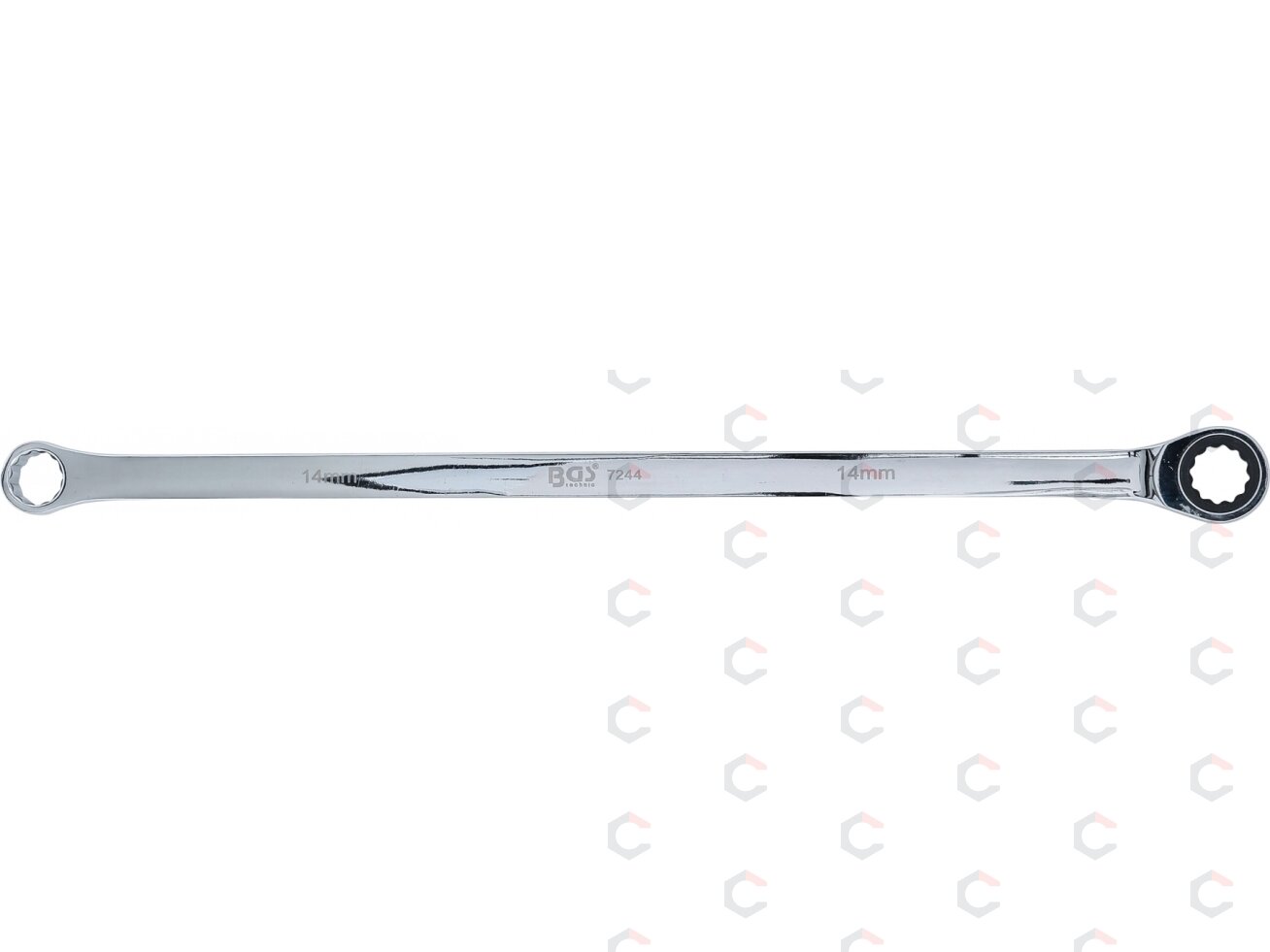 Terkšlinis žiedinis dvipusis veržliaraktis | ilgas tipas | 14 mm (7244) 1 Terkšlinis žiedinis dvipusis veržliaraktis | ilgas tipas | 14 mm (7244) 1