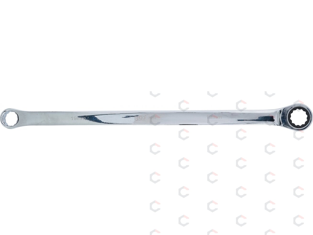 Terkšlinis žiedinis dvipusis veržliaraktis | ilgas tipas | 19 mm (7249) 1 Terkšlinis žiedinis dvipusis veržliaraktis | ilgas tipas | 19 mm (7249) 1