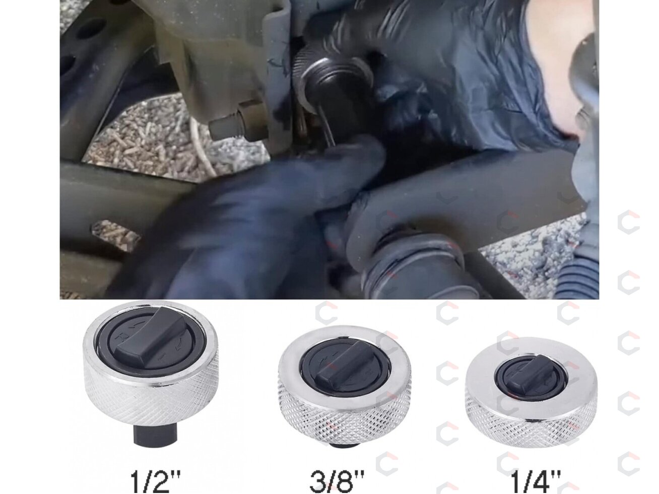 Terkšlinių reversinių mini rankenėlių rinkinys | 6.3 mm (1/4") / 10 mm (3/8") / 12,5 mm (1/2") (SK6660) 3