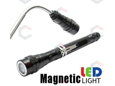 Teleskopinis magnetinis prožektorius su stipriais 3 LED diodais (QJPU-46)