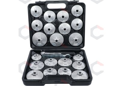 Tepalo filtro lėkštelių rinkinys | lietas aliuminis | 12,5 mm (1/2") | 23 vnt. (1035)