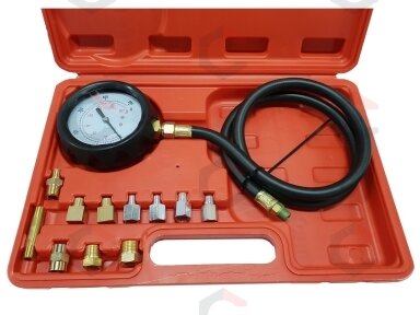 Tepalo slėgio matuoklis su antgaliais | 0–35 bar (0–500 PSI) | ilga žarna (57675V)