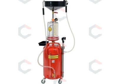 Tepalo surinkimo talpa | su išsiurbimu ir išleidimu | kontrolinis bakelis | 90 l (H0719) Tepalo surinkimo talpa | su išsiurbimu ir išleidimu | kontrolinis bakelis | 90 l (H0719)