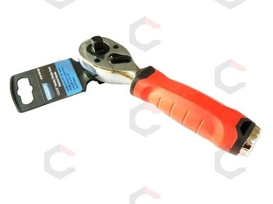 Terkšlė galvutėms dvipusė | smulkūs dantukai | 12,5 mm (1/2") / 10 mm (3/8") (KR1238) Terkšlė galvutėms dvipusė | smulkūs dantukai | 12,5 mm (1/2") / 10 mm (3/8") (KR1238)
