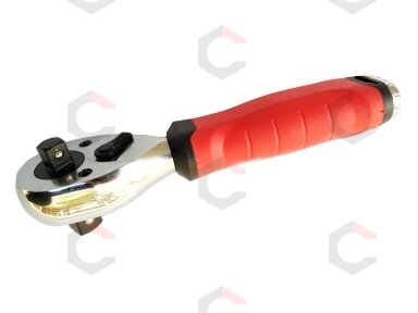 Terkšlė galvutėms dvipusė | smulkūs dantukai | 12,5 mm (1/2") / 10 mm (3/8") (KR1238) Terkšlė galvutėms dvipusė | smulkūs dantukai | 12,5 mm (1/2") / 10 mm (3/8") (KR1238)