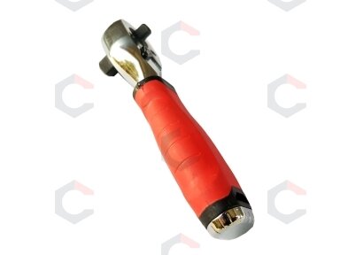 Terkšlė galvutėms dvipusė | smulkūs dantukai | 6.3 mm (1/4") / 10 mm (3/8") (KR3814) Terkšlė galvutėms dvipusė | smulkūs dantukai | 6.3 mm (1/4") / 10 mm (3/8") (KR3814)