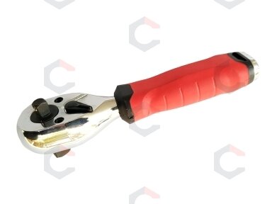 Terkšlė galvutėms dvipusė | smulkūs dantukai | 6.3 mm (1/4") / 10 mm (3/8") (KR3814) Terkšlė galvutėms dvipusė | smulkūs dantukai | 6.3 mm (1/4") / 10 mm (3/8") (KR3814)