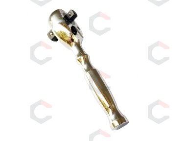 Terkšlė galvutėms dvipusė | smulkūs dantukai | poliruota | 12,5 mm (1/2") / 10 mm (3/8") (SA1238) Terkšlė galvutėms dvipusė | smulkūs dantukai | poliruota | 12,5 mm (1/2") / 10 mm (3/8") (SA1238)