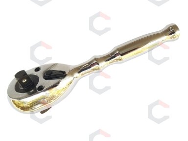 Terkšlė galvutėms dvipusė | smulkūs dantukai | poliruota | 12,5 mm (1/2") / 10 mm (3/8") (SA1238) Terkšlė galvutėms dvipusė | smulkūs dantukai | poliruota | 12,5 mm (1/2") / 10 mm (3/8") (SA1238)