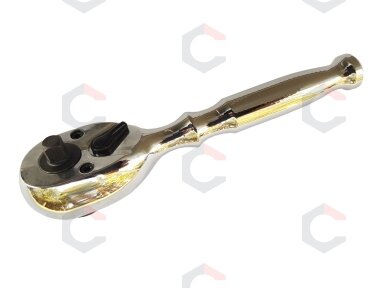 Terkšlė galvutėms dvipusė | smulkūs dantukai | poliruota | 6.3 mm (1/4") / 10 mm (3/8") (SA3814) Terkšlė galvutėms dvipusė | smulkūs dantukai | poliruota | 6.3 mm (1/4") / 10 mm (3/8") (SA3814)