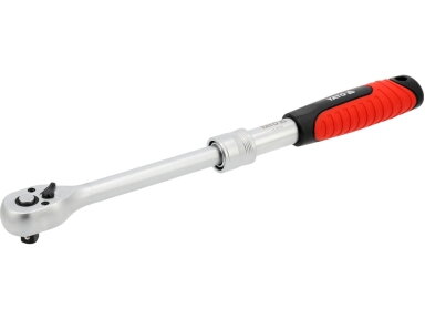 Teleskopinė terkšlė galvutėms 3/8″, 230–330 mm, 72 dantų YATO (YT-07231)