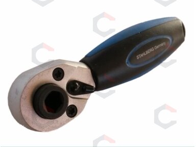 Terkšlė trumpa 1/4"+1/4"(6.3mm) antgaliams ir galvutėms "Stahlberg" (H5011704)