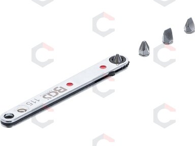 Terkšlinis atsuktuvas | itin plonas | 6.3 mm (1/4") su 4 specialiais antgaliais (115) Terkšlinis atsuktuvas | itin plonas | 6.3 mm (1/4") su 4 specialiais antgaliais (115)