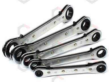Terkšlinių dvipusių raktų rinkinys | 6x8-19x22 mm | 5 vnt. (1450V)
