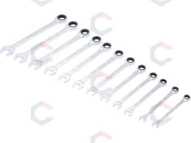 Terkšlinių raktų rinkinys | 8-19 mm | 12 vnt. (30001) Terkšlinių raktų rinkinys | 8-19 mm | 12 vnt. (30001)