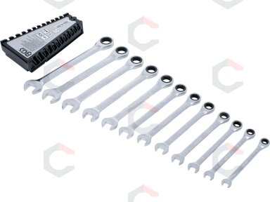 Terkšlinių raktų rinkinys | 8-19 mm | 12 vnt. (6544) Terkšlinių raktų rinkinys | 8-19 mm | 12 vnt. (6544)