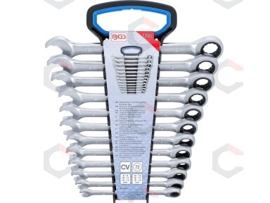 Terkšlinių raktų rinkinys | su terkšlės funkcija | 8-19 mm | 12 vnt. (6545) Terkšlinių raktų rinkinys | su terkšlės funkcija | 8-19 mm | 12 vnt. (6545)