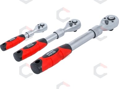 Terkšlių rinkinys | ištraukiamos | 6,3 mm (1/4") / 10 mm (3/8") / 12,5 mm (1/2") | 3 vnt. (72113)