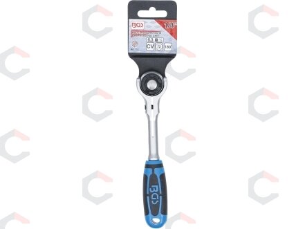 Terkšlinis raktas šarnyrinis 180° | smulkūs dantukai | 6.3 mm (1/4") (112) 5