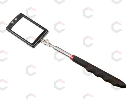Teleskopinis kvadratinis veidrodis | 285 - 870 mm | su 2 Led (9302V) 1