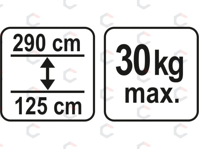 Teleskopinė montavimo atrama | gipskartoniui ir rėmams | 125–290 cm (YT-64552) 2 Teleskopinė montavimo atrama | gipskartoniui ir rėmams | 125–290 cm (YT-64552) 2